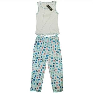 💚LAST 1 Love Heart Tank Top & Bottom PJ Lounge Set 0025